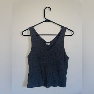 Dry Goods Charcoal Gray Ribbed Tank Top